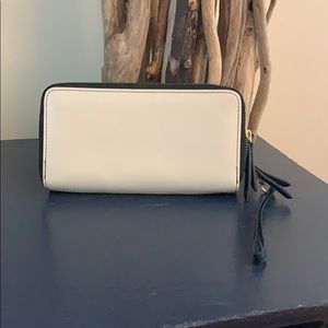 Cream and black wallet